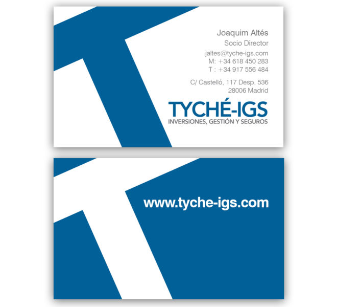 Diseño tarjeta de visita TYCHE