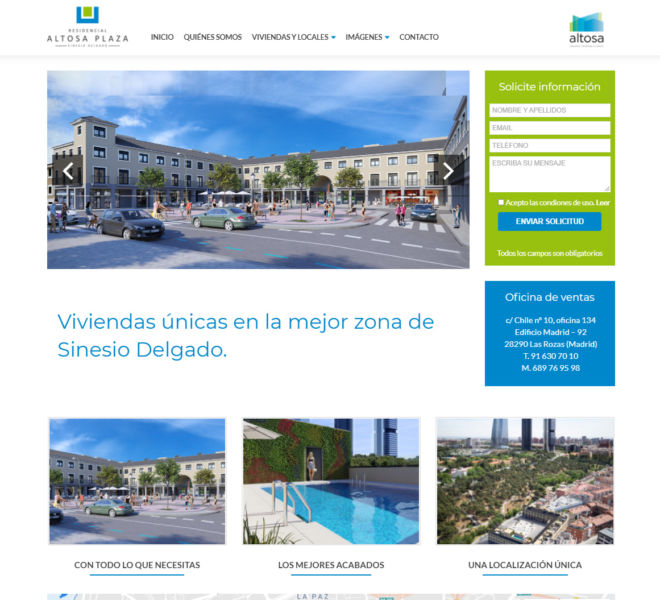 Diseño web micro Plaza ALTOSA
