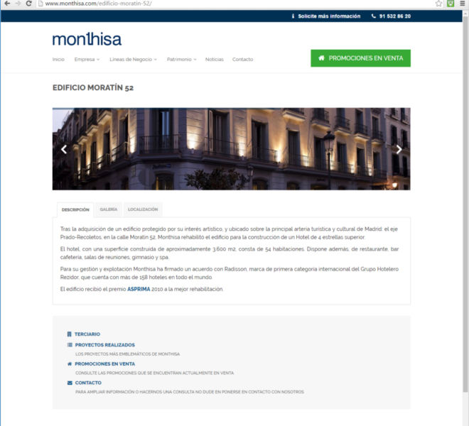 MONTHISA web pantalla patrimonio