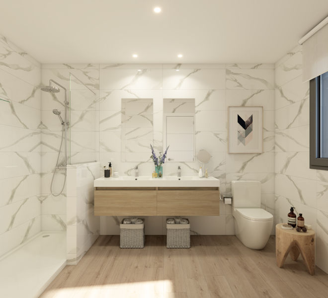 infografia 3d interior y diseño baño