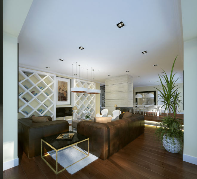 infografia 3d interior salon
