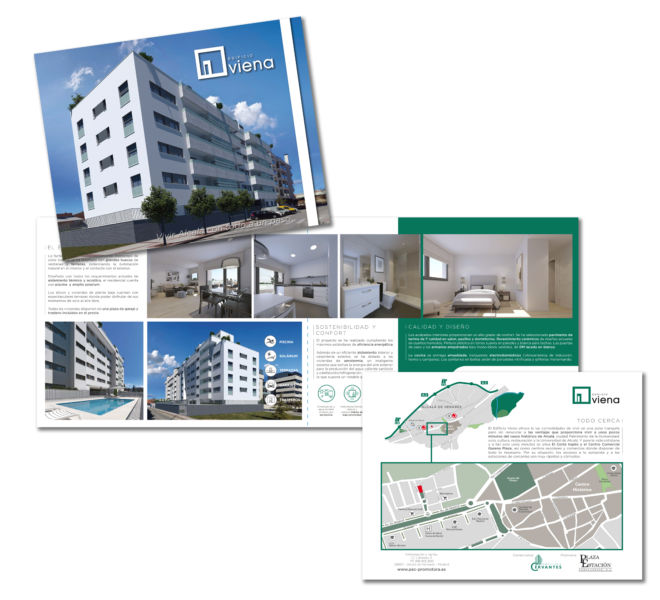 Diseño folleto promocion inmobiliaria